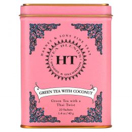 Harney & Sons, Green Tea with Thai Flavors, 20 Tea Sachets, 1.4 oz (40 g)