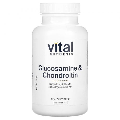 Vital Nutrients, глюкозамин и хондроитин, 120 капсул