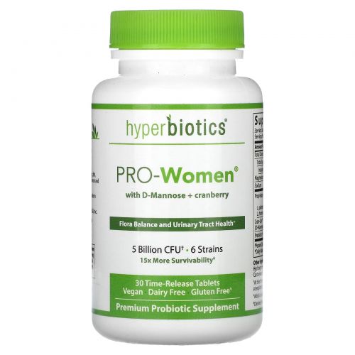 Hyperbiotics, PRO-Women. The Perfect Probiotics for Women's Health,, 5 Billion CFU', 30 Tablets
