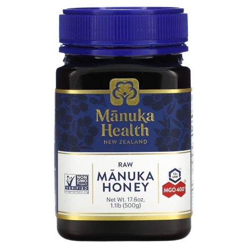 Manuka Health, Мёд манука, 400+ МГО, 1,1 фунта (500 г)