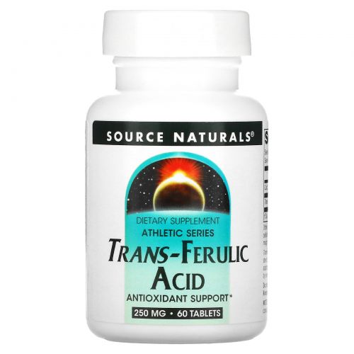 Source Naturals, Транс-феруловая кислота, 250 мг, 60 таблеток