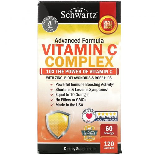 BioSchwartz, Advanced Formula Vitamin C Complex, 120 Capsules