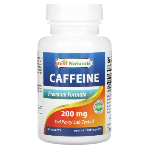 Best Naturals, Caffeine, 200 mg , 120 Tablets