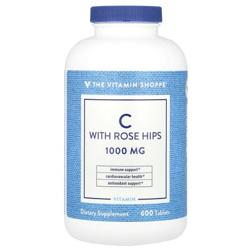 The Vitamin Shoppe, Витамин C с шиповником, 600 таблеток