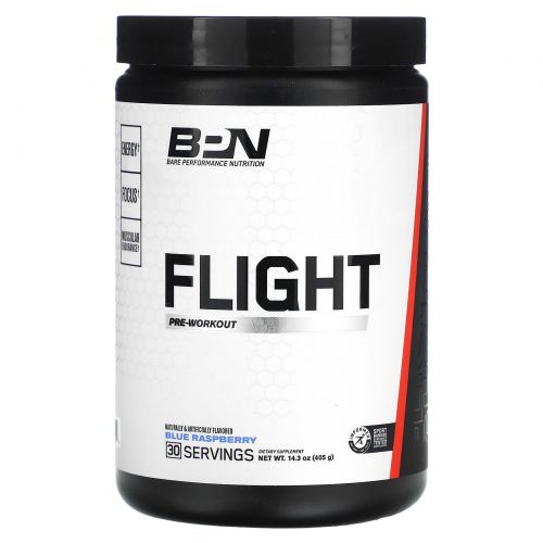 Bare Performance Nutrition, Flight, перед тренировкой, голубая малина, 405 г (14,3 унции)