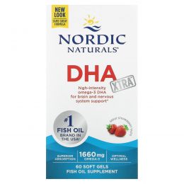 Nordic Naturals, DHA Xtra, Strawberry, 1000 mg, 60 Softgels