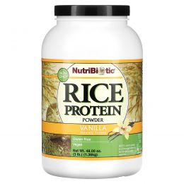 NutriBiotic, Рисовый белок, с ванилью, 3 фунта (1.36 кг)