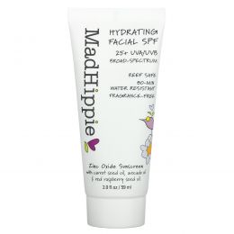 Mad Hippie Skin Care Products, Hydrating Facial SPF 25+, Fragrance Free, 2 fl oz (59 ml)