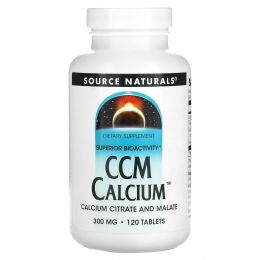 Source Naturals, CCM кальций, 300 мг, 120 таблеток