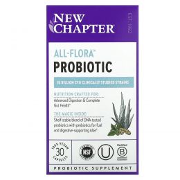 New Chapter, Probiotic All-Flora, 30 Vegetarian Capsules