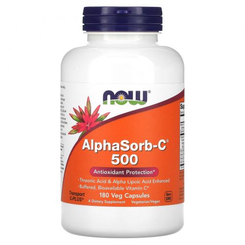 Now Foods, AlphaSorb-C 500, 180 Veggie Caps