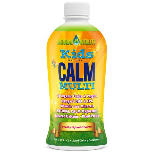 Natural Vitality, Kids Natural Calm Multi, взрыв органических фруктов, 30 жидких унций (887 мл)