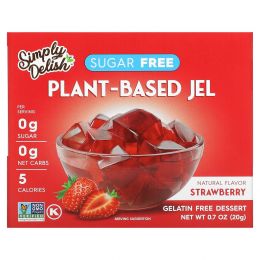 Natural Simply Delish, Natural Jel Dessert, Strawberry, 0.7 oz (20 g)