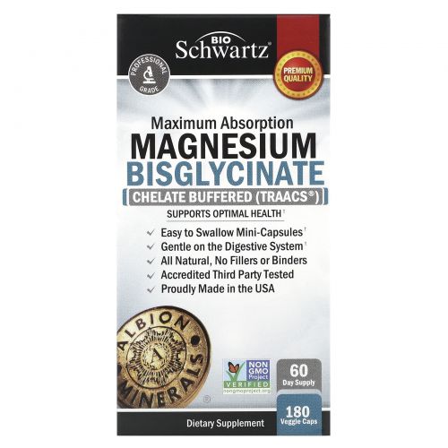 BioSchwartz, Maximum Absorption Magnesium Bisglycinate, 120 Mini-Caps