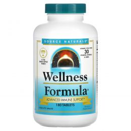 Source Naturals, Wellness Formula, улучшенная поддержка иммунитета, 180 таблеток