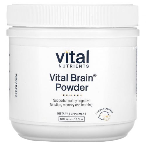 Vital Nutrients, Vital Brain Powder, со вкусом лимона, 180 г (6,3 унции)