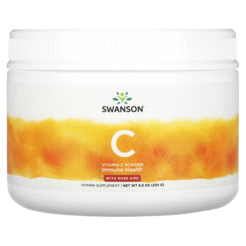Swanson, Порошок витамина C с шиповником, 250 г (8,8 унции)