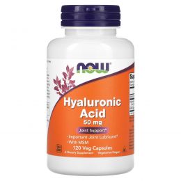 Now Foods, Hyaluronic Acid With MSM, 120 вегетарианских капсул