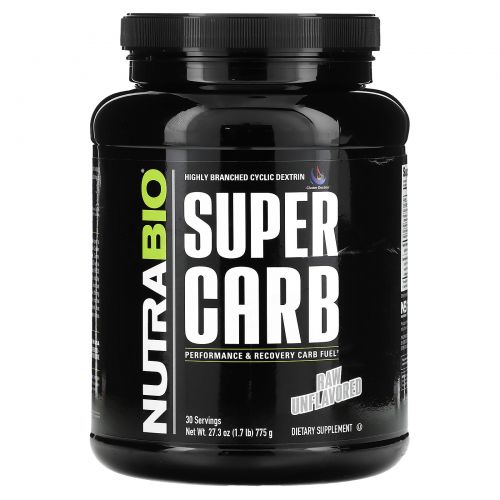 Nutrabio Labs, Super Carb, сырые без добавок, 775 г (1,7 фунта)