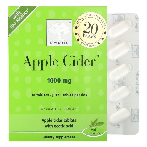 New Nordic, Apple Cider, 1000 mg, 30 tablets