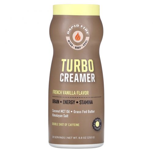 RAPIDFIRE, Turbo Creamer, French Vanilla Flavor, 8.8 oz (250 g)