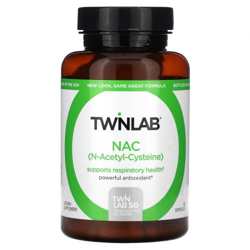 Twinlab, NAC, 60 капсул