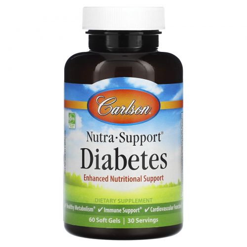 Carlson, Nutra-Support Diabetes, 60 мягких таблеток