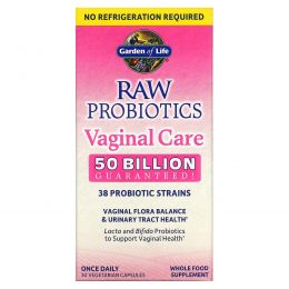 Garden of Life, Raw Probiotics Vaginal Care, 30 вегетарианских капсул