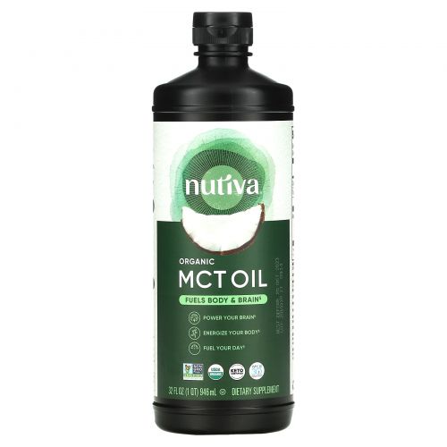 Nutiva, Organic, MCT Oil From Coconut, Unflavored , 32 fl oz (946 ml)