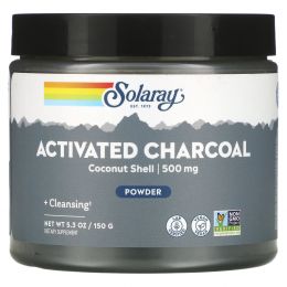 Solaray, Активированный уголь с кокосом в порошке, 2,65 унц. (75 г)