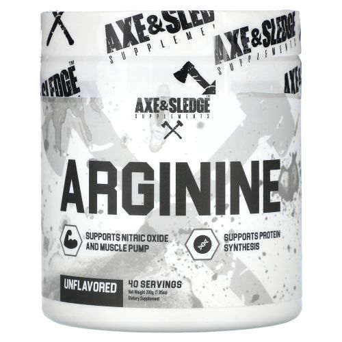 Axe & Sledge Supplements, Basics, аргинин, без добавок, 200 г (7,05 унции)