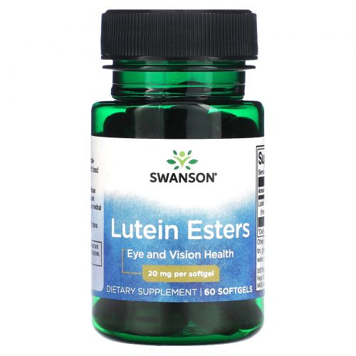 Swanson, Эфиры лютеина, 20 мг, 60 мягких таблеток