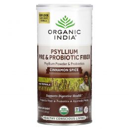 Organic India, Psyllium Pre & Probiotic Fiber, Cinnamon Spice, 10 oz (283 g)