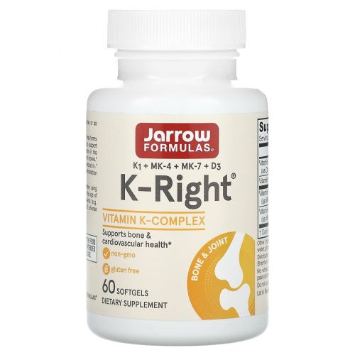 Jarrow Formulas, K-Right, 60 мягких капсул