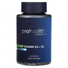 ProHealth Longevity, витамины D3 и К2, 90 капсул