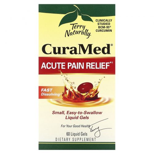 Terry Naturally, CuraMed, средство для снятия боли, 60 жидких гелей