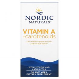 Nordic Naturals, Витамин A + каротиноиды, 30 мягких таблеток