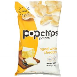 Popchips, Potato Chips, Aged White Cheddar,  5 oz (142 g)