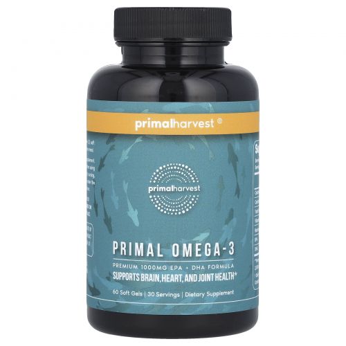 Primal Harvest, Primal Omega-3, 60 мягких таблеток