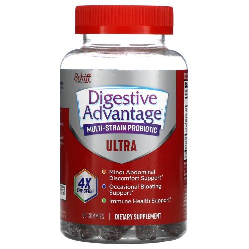 Schiff, Digestive Advantage, Multi-Strain Probiotic, Ultra, 65 Gummies