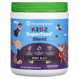 Amazing Grass, Kidz SuperFood, дикие ягоды, 6,5 унции (180 г)