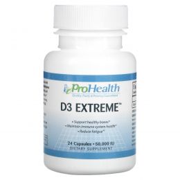 ProHealth Longevity, D3 Extreme, 50 000 МЕ, 24 капсулы