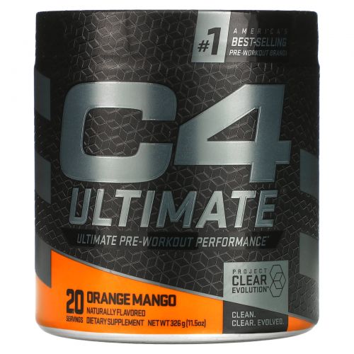 Cellucor, C4 Ultimate Pre-Workout Performance, Orange Mango, 11.5 oz (326 g)