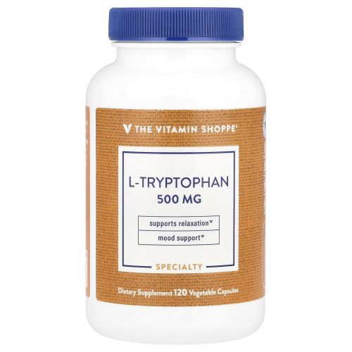 The Vitamin Shoppe, L-триптофан, 500 мг, 120 растительных капсул