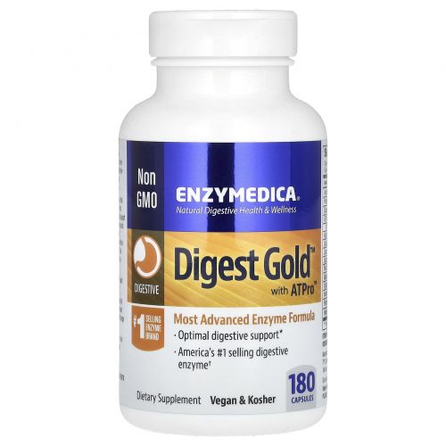 Enzymedica, Digest Gold, с ATPro, 180 капсул