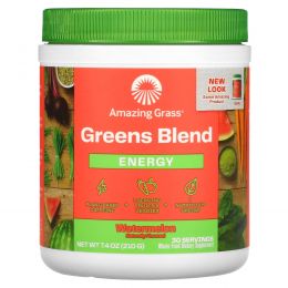 Amazing Grass, Green Superfood, Энергия, Арбуз, 7,4 унции (210 г)