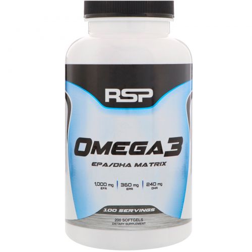 RSP Nutrition, Omega 3, 200 Softgels