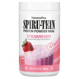 Nature's Plus, Spiru-Tein, энергетический продукт с высоким содержанием белка, со вкусом клубники, 2,4 фунта (1088 г)