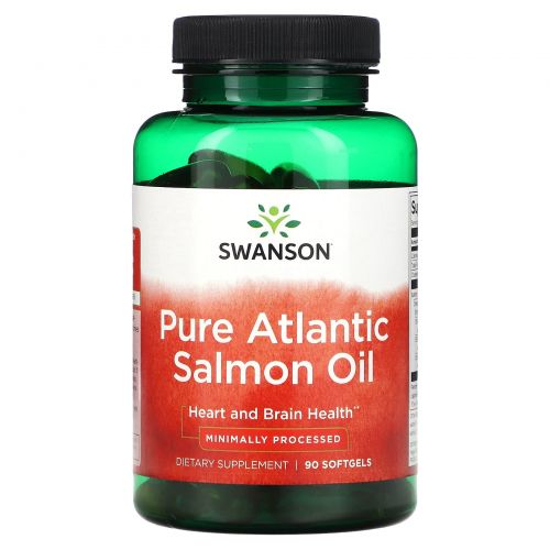 Swanson, Чистый жир атлантического лосося, 90 мягких таблеток