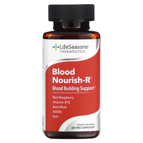 LifeSeasons, Blood Nourish-R, Blood Building Support, 60 Vegetarian Capsules